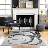 Nuloom Adrienne Octopus Nad1752A Gray Area Rug