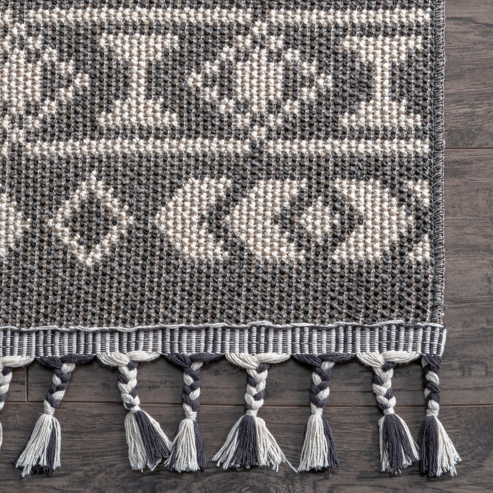 Nuloom Ryan Banded Tribal Printed Nry1834A Gray Area Rug