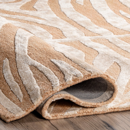 Nuloom Plush Zebra Npl3627G Tan Area Rug