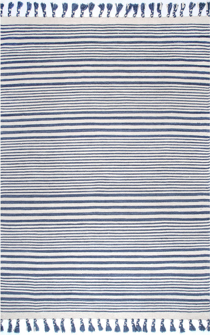 Nuloom Rose Stripe Nro1376A Blue Area Rug