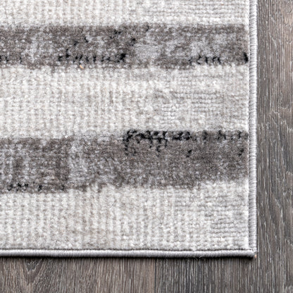 Nuloom Cassidy Stripes Nca1714A Gray Area Rug