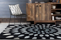 Chandra Oleander Ole-24802 Black / Grey Geometric Area Rug