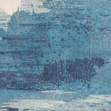 Surya Olivia Olv-2300 Aqua, Bright Blue, Charcoal, Cream Rugs.