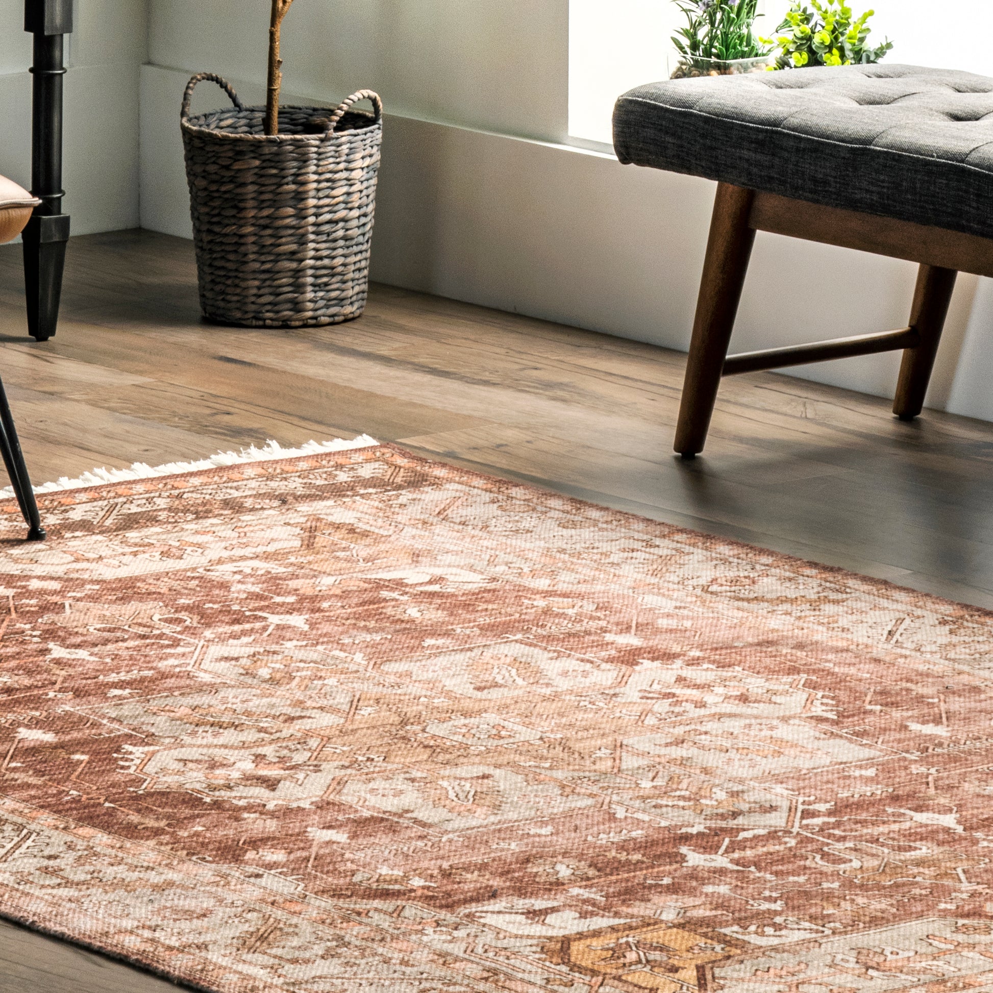 Nuloom Lorena Hand Nlo3415A Rust Area Rug