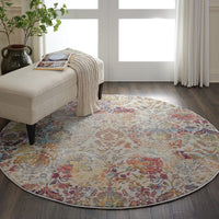 Nourison Ankara Global Anr06 Ivory / Orange Area Rug