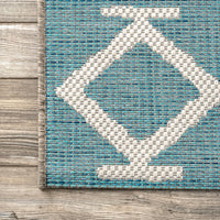 Nuloom Holland Ethnic Symbols Nho2838A Aqua Area Rug