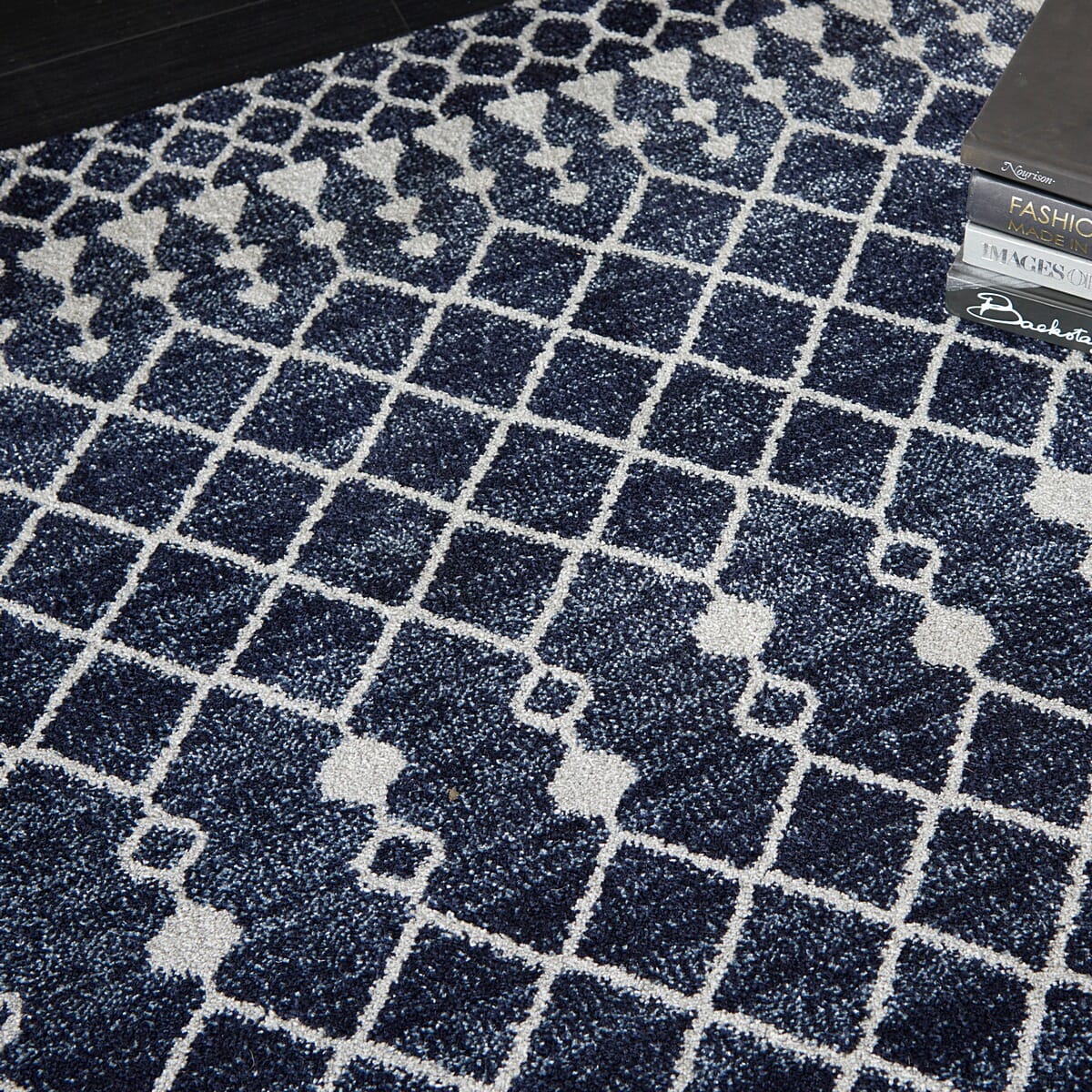 Nourison Palermo Pmr03 Navy / Grey Moroccan Area Rug