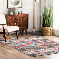 Nuloom Kamila Bohemian Southwestern Nka2272A Blue Area Rug