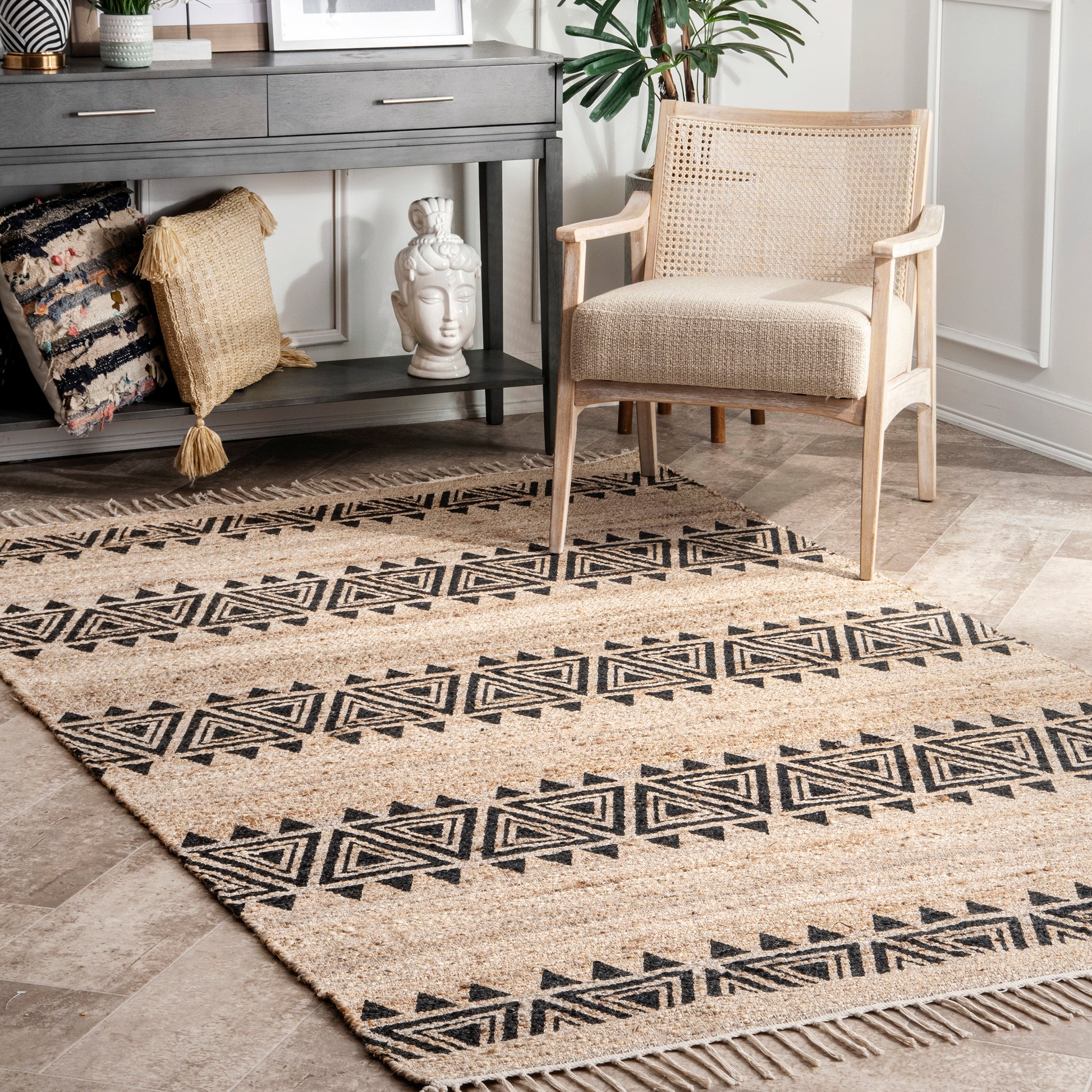 Nuloom Giuliana Fiesta Stripes Ngi1935A Natural Area Rug