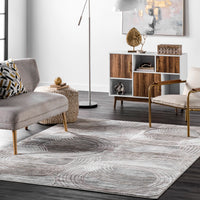 Nuloom Austin Circles Nau1454A Gray Area Rug