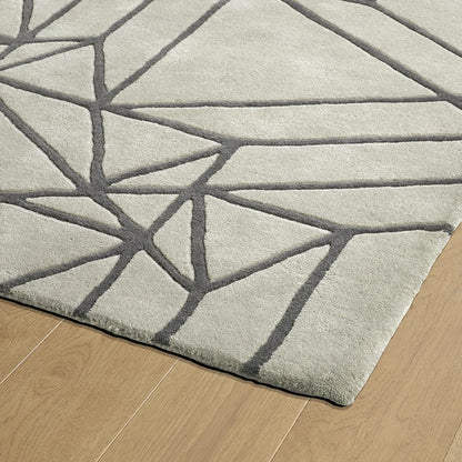 Kaleen Origami Org04-88 Mint , Dark Grey Geometric Area Rug