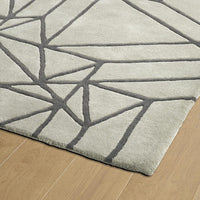 Kaleen Origami Org04-88 Mint , Dark Grey Geometric Area Rug