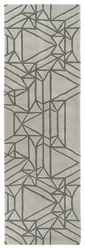 Kaleen Origami Org04-88 Mint , Dark Grey Geometric Area Rug