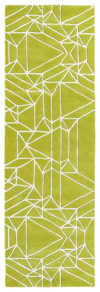 Kaleen Origami Org04-96 Lime Green , Ivory Geometric Area Rug