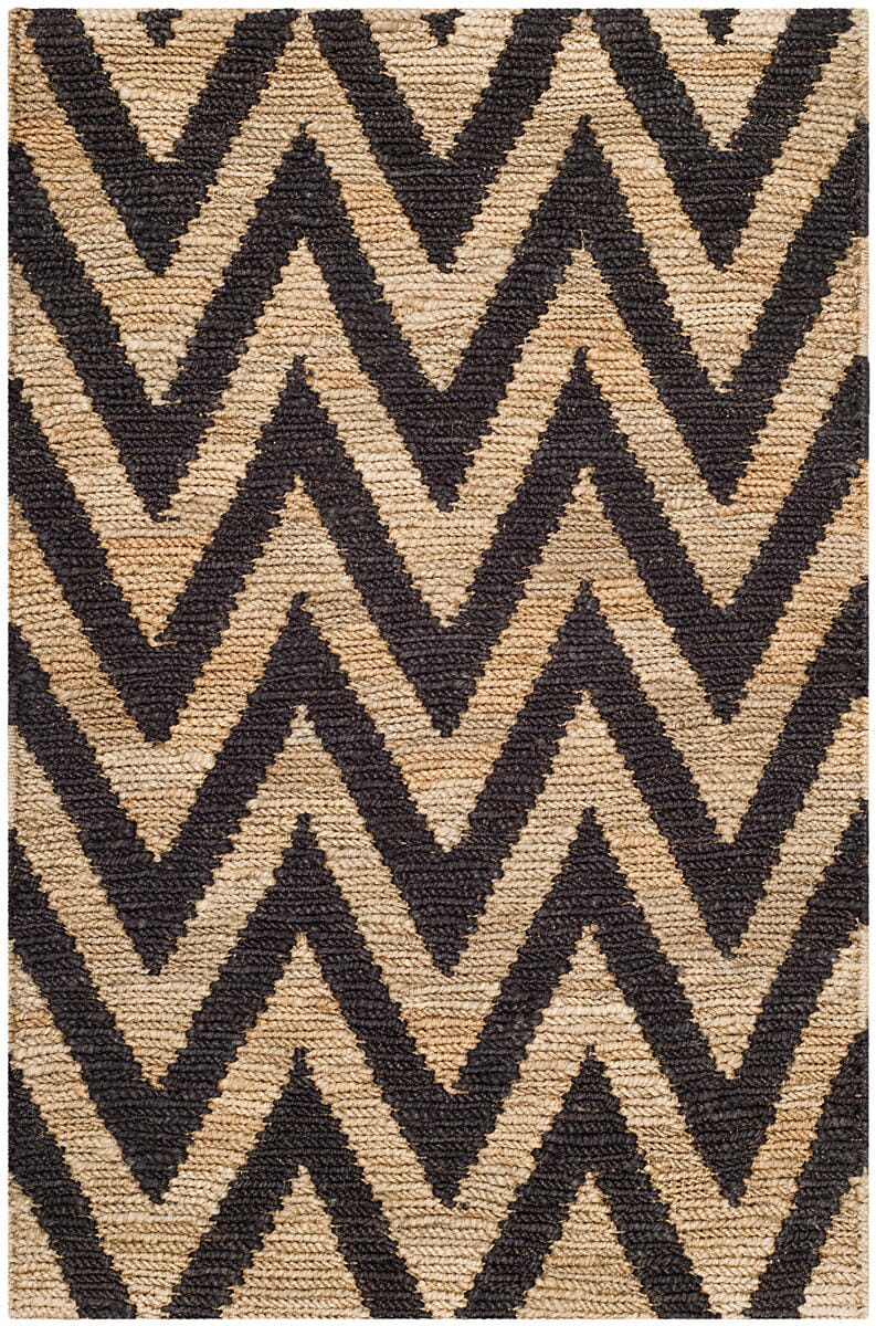 Safavieh Organica Org515A Black / Natural Chevron Area Rug