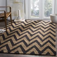 Safavieh Organica Org515A Black / Natural Chevron Area Rug