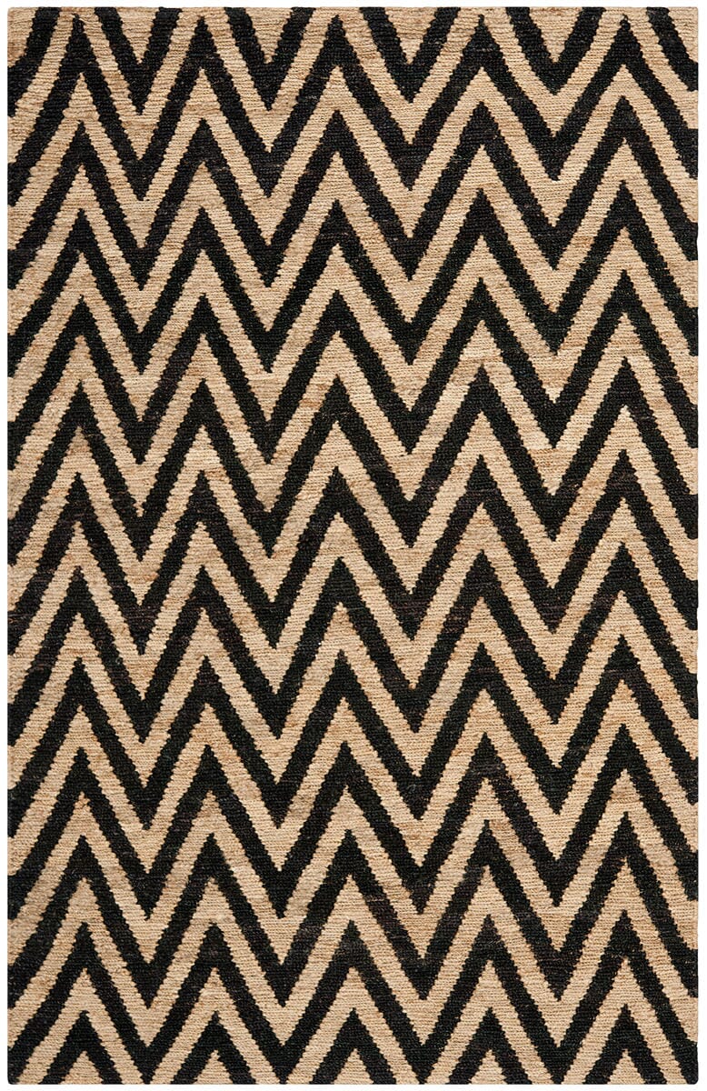 Safavieh Organica Org515A Black / Natural Chevron Area Rug