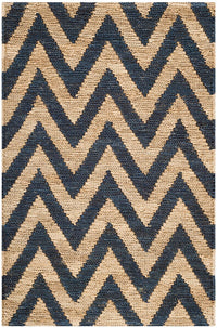 Safavieh Organica Org515B Blue / Natural Chevron Area Rug