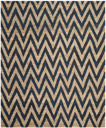 Safavieh Organica Org515B Blue / Natural Chevron Area Rug