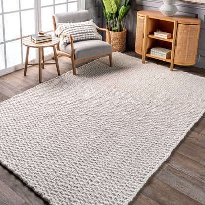 Nuloom Glendora Chevron Ngl3593B Ivory Area Rug