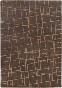 Chandra Oslo Osl31901 Dark Brown Geometric Area Rug