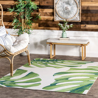 Nuloom Dewey Tropical Nde2025A Green Area Rug