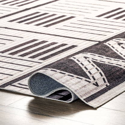 AreaRugs.com Wavaj Nwa1111A Charcoal Area Rug