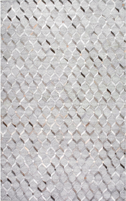 Nuloom Cowhide Grenier Nco3558A Gray Area Rug