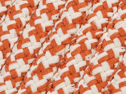 Colonial Mills Outdoor Houndstooth Tweed Ot19 Orange / Orange Bordered Area Rug