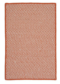 Colonial Mills Outdoor Houndstooth Tweed Ot19 Orange / Orange Bordered Area Rug