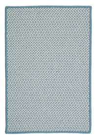 Colonial Mills Outdoor Houndstooth Tweed Ot56 Sea Blue / Blue Bordered Area Rug