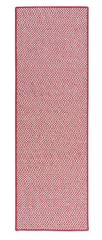 Colonial Mills Outdoor Houndstooth Tweed Ot79 Sangria / Red Bordered Area Rug