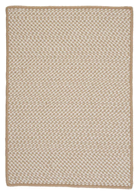 Colonial Mills Outdoor Houndstooth Tweed Ot89 Cuban Sand / Neutral Bordered Area Rug