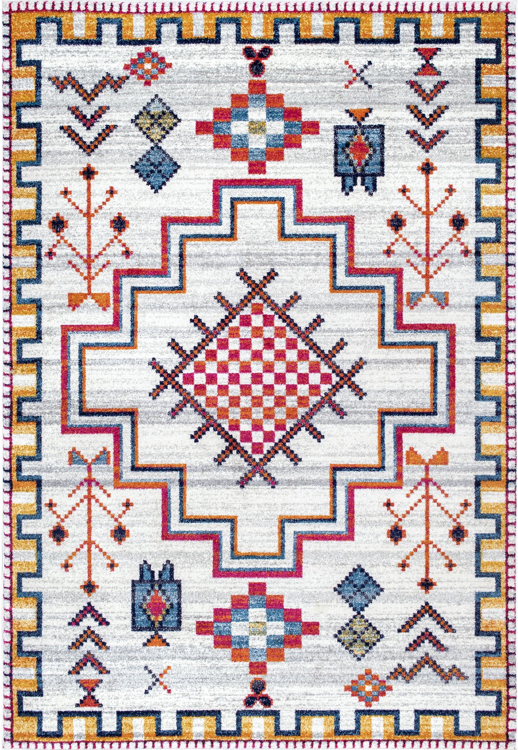 Nuloom Richelle Tribal Nri3152C Silver Area Rug