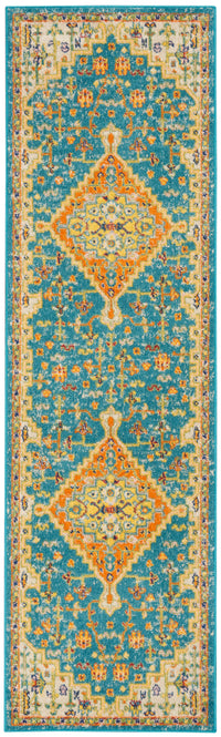 Nourison Allur Alr01 Turquoise Ivory Area Rug