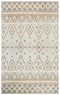 Rizzy Opulent Ou934A Natural, Teal Southwestern Area Rug
