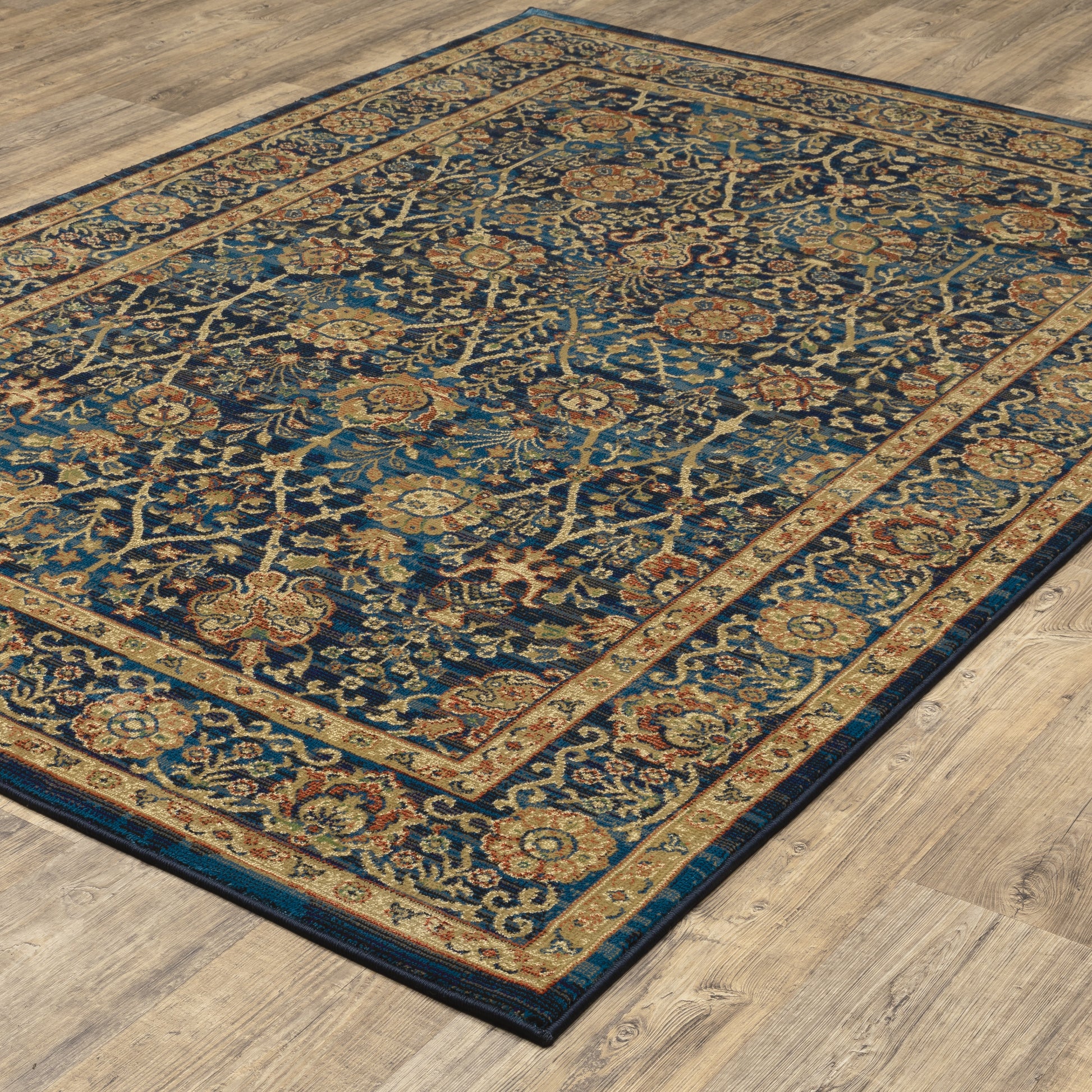 Oriental Weavers Sphinx Ankara 501K5 Blue/ Gold Area Rug