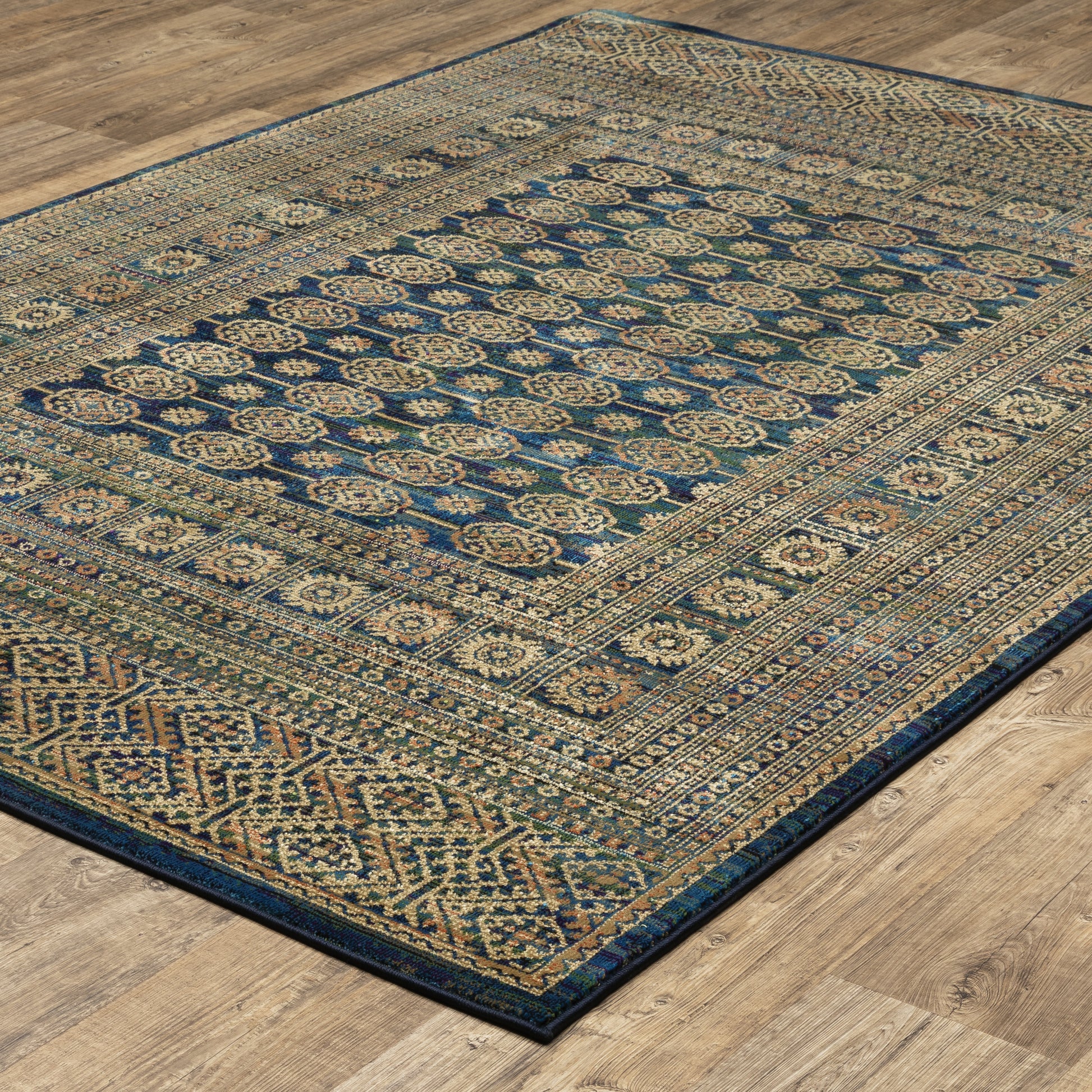 Oriental Weavers Sphinx Ankara 602K5 Blue/ Gold Area Rug