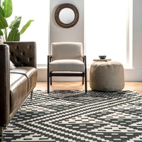 Nuloom Bethany Aztec Nbe3540A Black Area Rug