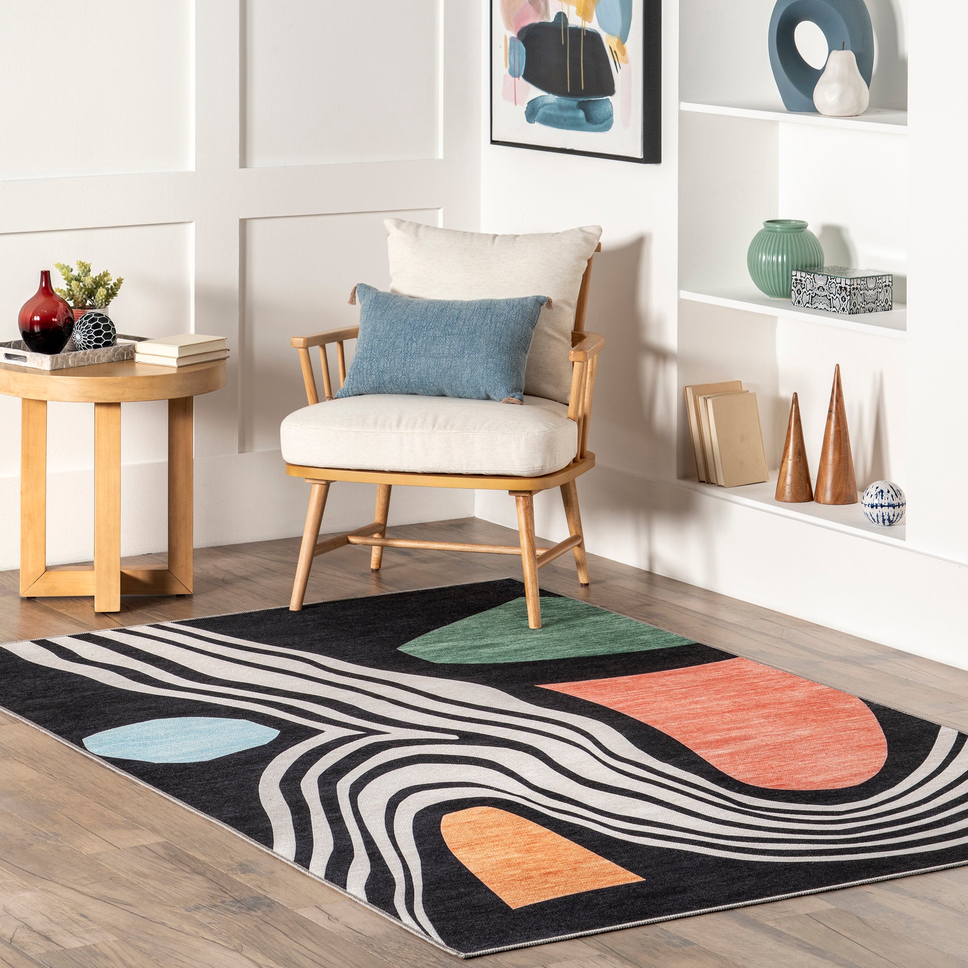 AreaRugs.com Wavaj Nwa1242A Navy Area Rug