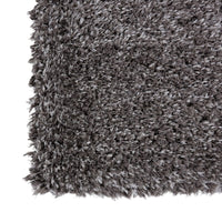 Nourison Luxe Shag Lxs01 Charcoal Grey Shag Area Rug