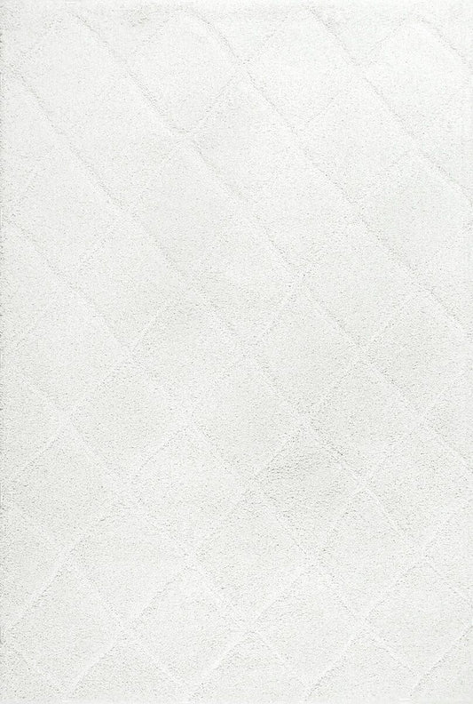 AreaRugs.com Nakra Fmjl46T White Geometric Area Rug