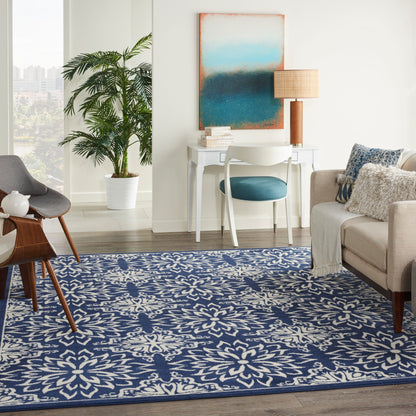 Nourison Jubilant Jub06 Navy/Ivory Area Rug