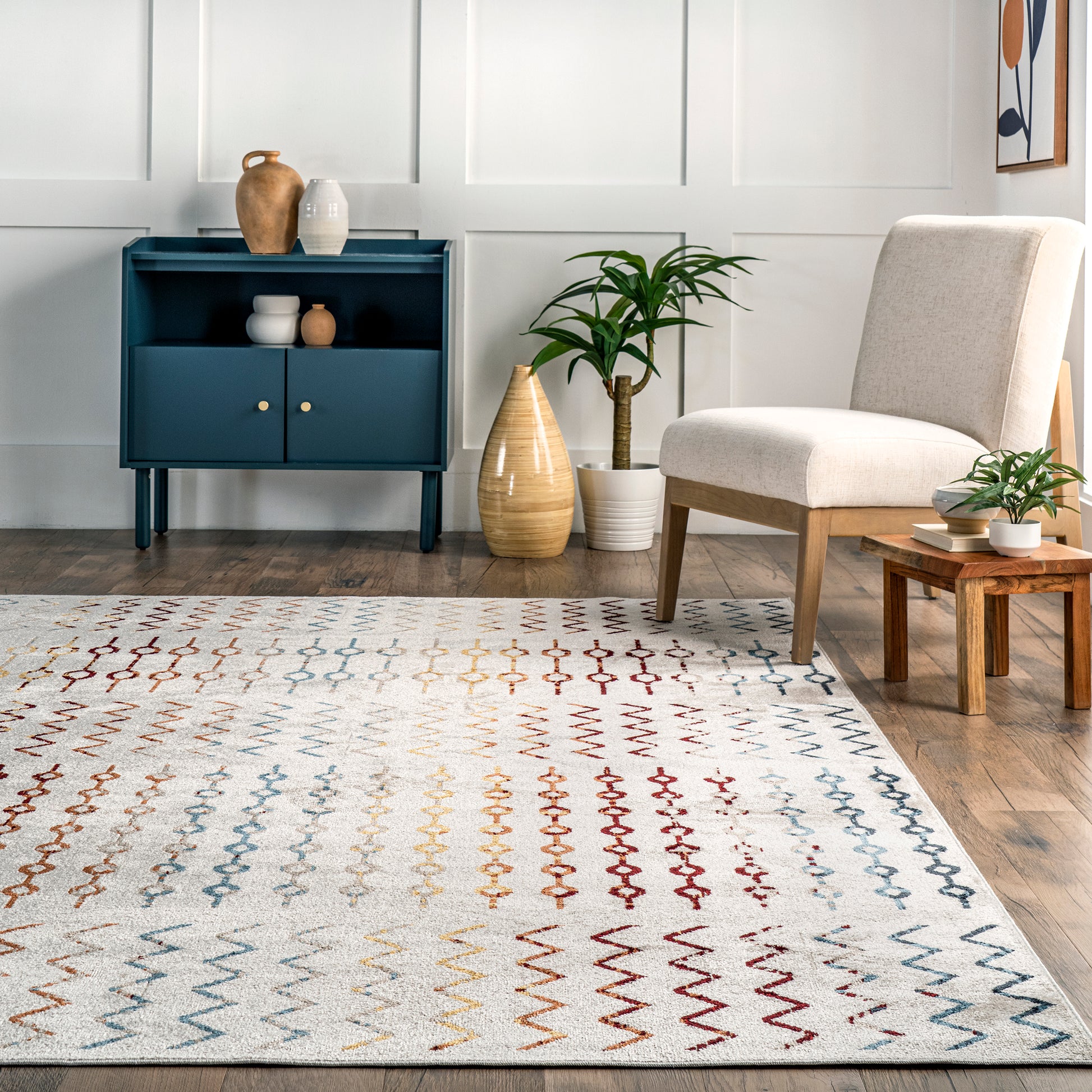 AreaRugs.com Wavaj Nwa1273A Beige Area Rug