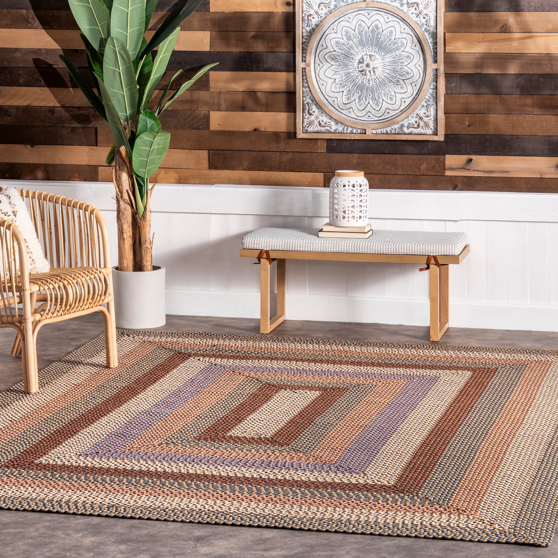 Nuloom Gwyneth Borders Ngw2003H Taupe Area Rug