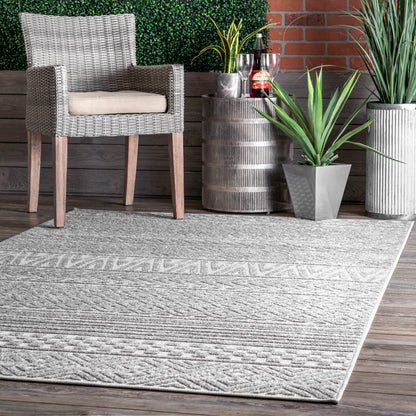 Nuloom Kamryn Tribal Nka1553B Gray Area Rug