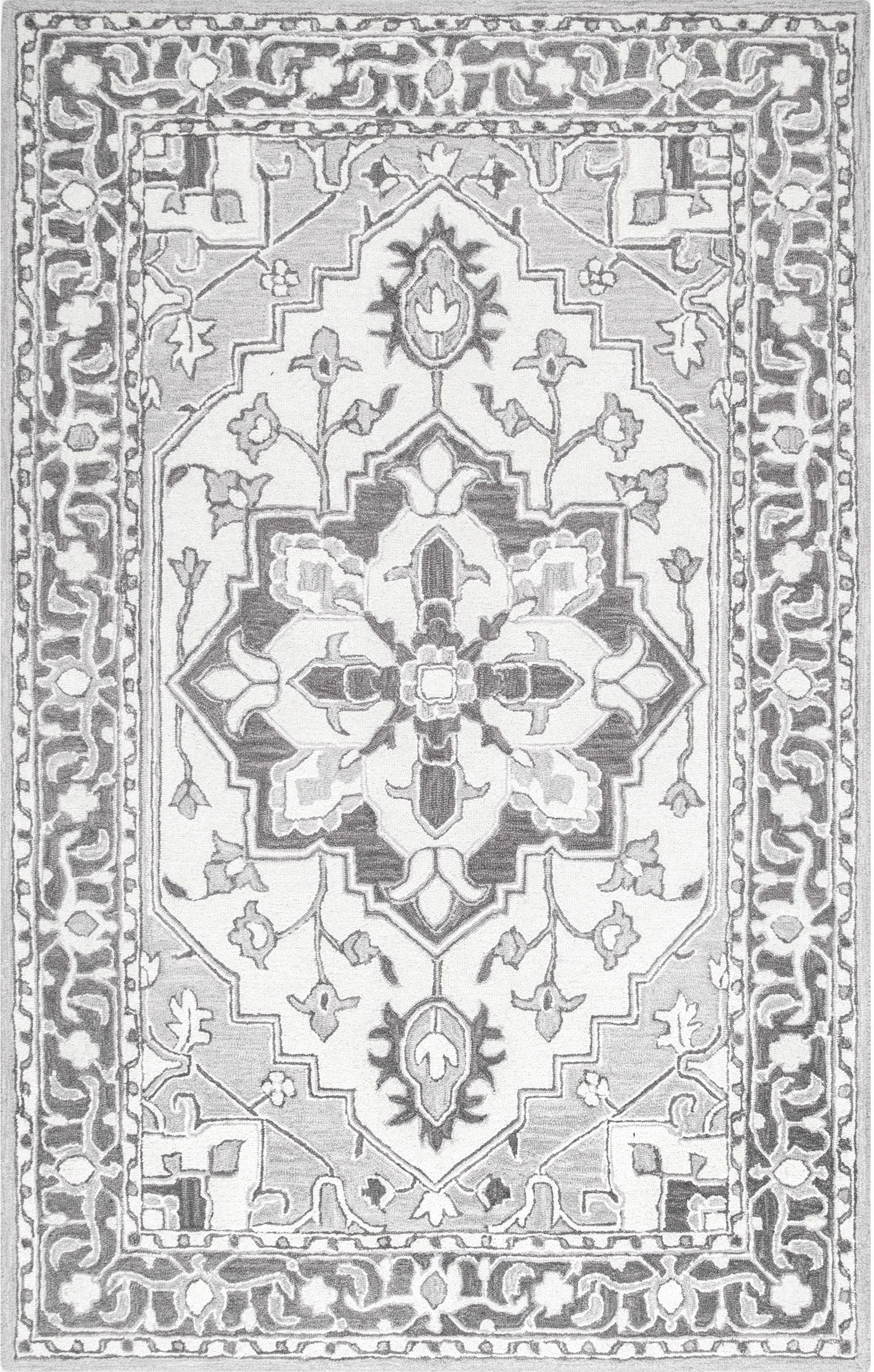 Nuloom Aileen Floral Nai2690A Gray Area Rug