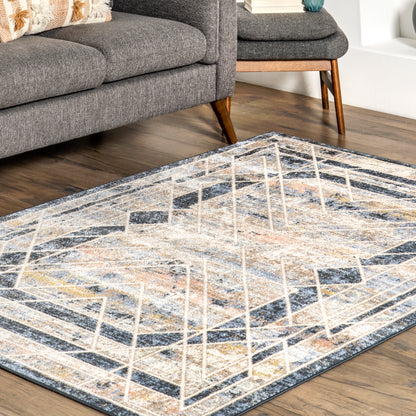 AreaRugs.com Wavaj Nwa1265A Blue Area Rug