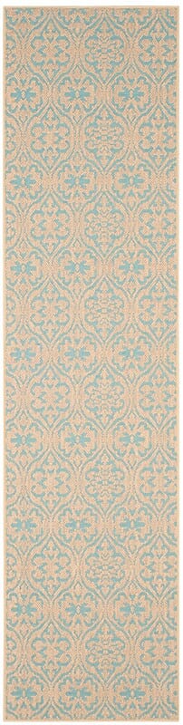 Safavieh Palm Beach Pab511A Natural / Turquoise Natural Fiber Area Rug