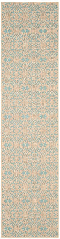 Safavieh Palm Beach Pab511A Natural / Turquoise Natural Fiber Area Rug